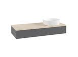 Villeroy & Boch Antao Waschtischunterschrank 1200x190x500mm L12113GK mit Beleuchtung mit Struktur FK/AP: GK/3