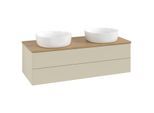 Villeroy und Boch Antao Waschtisch-Unterschrank K24011HJ 120x36x50cm, Waschbeckenplattenfarbe honey oak, silk grey matt lacquer