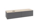 Villeroy & Boch Antao Waschtischunterschrank 1600x360x500mm L37113GK mit Beleuchtung mit Struktur FK/AP: GK/3