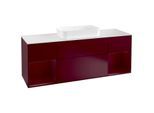 Villeroy und Boch Finion Waschtischunterschrank F331HBHB 160x60,3cm, Abdeckplatte white matt, Regale Peony matt lacquer, Peony Matt