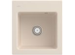 Villeroy und Boch Subway 45 XS Einbauspüle 678101FU mit Ablaufgarnitur, 475 x 510 mm, Handbetätigung, ivory CeramicPlus