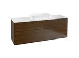 Villeroy und Boch Finion Waschtischunterschrank F32100GN 160x60,3cm, Abdeckplatte white matt, Walnut veneer