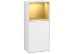 Villeroy und Boch Finion Seitenschrank G500HFGF 41,8x93,6cm, links, Emotion, Regal oben Gold matt, Glossy white lacquer