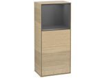 Villeroy und Boch Finion Seitenschrank G500GKPC 41,8x93,6cm, links, Emotion, Regal oben Anthracite Matt, Oak Veneer