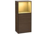 Villeroy und Boch Finion Seitenschrank G510HFGN 41,8x93,6cm, rechts, Emotion, Regal oben Gold matt, Walnut veneer