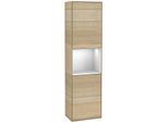 Villeroy und Boch Finion Hochschrank F460MTPC 41,8x151,6x27cm, links, Regal White Matt Lacquer, Oak Veneer
