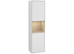 Villeroy und Boch Finion Hochschrank F460PCMT 41,8x151,6x27cm, links, Regal Oak Venerr, White matt lacquer