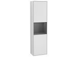 Villeroy und Boch Finion Hochschrank F470GKMT 41,8x151,6x27cm, rechts, Regal Anthracite Matt Lacquer, White matt lacquer