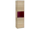 Villeroy und Boch Finion Hochschrank F470HBPC 41,8x151,6x27cm, rechts, Regal Peony Matt Lacquer, Oak Veneer