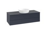Villeroy und Boch Antao Waschtisch-Unterschrank K21010HG 120x36x50cm, Waschbeckenplattenfarbe Lack, midnight blue matt lacquer