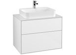 Villeroy und Boch Finion Waschtischunterschrank G34100GF 80x60,3cm, Emotion, Abdeckplatte white matt, Glossy white lacquer
