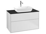 Villeroy und Boch Finion Waschtischunterschrank G76200MT 100x60,3cm, Emotion, Abdeckplatte black matt, White matt lacquer