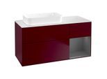 Villeroy und Boch Finion Waschtischunterschrank F691GKHB 120x60,3x50,1cm, Regal rechts Anthracite matt, Peony Matt