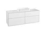 Villeroy und Boch Finion Waschtischunterschrank F32100GF 160x60,3cm, Abdeckplatte white matt, Glossy white lacquer