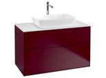 Villeroy und Boch Finion Waschtischunterschrank F76100HB 100x60,3cm, Abdeckplatte white matt, Peony Matt