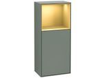Villeroy und Boch Finion Seitenschrank F510HFGM 41,8x93,6x27cm, rechts, Regal oben Gold Matt, Olive Matt Lacquer