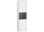 Villeroy und Boch Finion Hochschrank G460GKGF 41,8x151,6cm, links, Emotion, Regal Anthracite Matt Lacquer, Glossy white lacquer