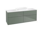 Villeroy und Boch Finion Waschtischunterschrank F73100GM 160x60,3x50,1cm, Glass White Matt, Olive Matt Lacquer