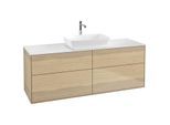 Villeroy und Boch Finion Waschtischunterschrank F85100PC 160x60,3cm, Abdeckplatte white matt, Oak Veneer