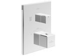 Villeroy und Boch Mettlach Fertigmontageset TVS12600300061 Unterputz-Thermostat mit Zweiwege-Mengenregulierung, chrom