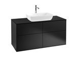 Villeroy und Boch Finion Waschtischunterschrank G79200PD 120x60,3cm, Emotion, Abdeckplatte black matt, Black matt lacquer