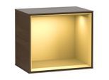 Villeroy und Boch Finion Regalmodul G580HFGN 41,8x35,6x27cm, Emotion, Regal Gold Matt, Walnut veneer