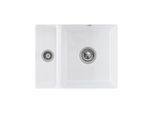 Villeroy und Boch Unterbauspüle 675802RW mit Ablaufgarnitur und Excenterbetätigung, Stone White