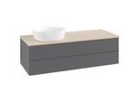 Villeroy & Boch Antao Waschtischunterschrank 1200x360x500mm L22113GK mit Beleuchtung mit Struktur FK/AP: GK/3