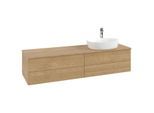 Villeroy & Boch Antao Waschtischunterschrank 1600x360x500mm L27151HN mit Beleuchtung mit Struktur FK/AP: HN/1