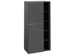 Villeroy und Boch Subway 3.0 Mittelschrank C59800VR 57,4x120x36,2cm, Schanier links/Griff Aluminium glänzend, graphite