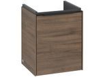 Villeroy und Boch Subway 3.0 Waschtisch-Unterschrank C58401VH 35,1x42,9x30,9cm, Schanier rechts/Griff Volcano black, arizona oak
