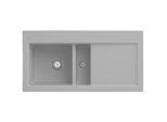 Villeroy und Boch Subway 60 Einbauspüle 677001SM links, mit Ablaufgarnitur, Handbetätigung, 1000 x 510 mm, steam CeramicPlus