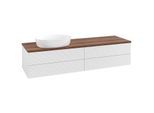 Villeroy und Boch Antao Waschtisch-Unterschrank K26112GF 160x36x50cm, Waschbeckenplattenfarbe warm walnut, glossy white lacquer