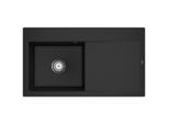 Villeroy und Boch Subway Style 50 Einbauspüle 335201J0 Becken links, 900 x 510 mm, Ablaufgarnitur mit Handbetätigung, Chromite