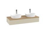 Villeroy und Boch Antao Waschtisch-Unterschrank K13151HJ 120x19x50cm, Hahnloch, Waschbeckenplattenfarbe honey oak, silk grey matt lacquer