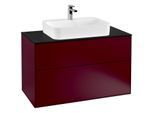 Villeroy und Boch Finion Waschtischunterschrank F35200HB 100x60,3cm, Abdeckplatte black matt, Peony Matt