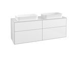 Villeroy und Boch Finion Waschtischunterschrank G31100GF 160x60,3cm, Emotion, Abdeckplatte white matt, Glossy white lacquer