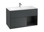 Villeroy und Boch Finion Waschtischunterschrank F040PDHG 99,6x59,1x49,8cm, Regal rechts Black matt lacquer, Midnight Blue Matt Lacquer