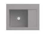 Villeroy und Boch Subway 45 Compact Einbauspüle 331201KD links, mit Ablaufgarnitur, Handbetätigung, 650 x 510 mm, fossil CeramicPlus