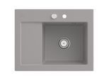 Villeroy und Boch Subway 45 Compact Einbauspüle 331302KD rechts, mit Ablaufgarnitur, Excenterbetätigung, 650 x 510 mm, fossil CeramicPlus