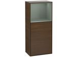 Villeroy und Boch Finion Seitenschrank F510GMGN 41,8x93,6x27cm, rechts, Regal oben Olive Matt, Walnut veneer