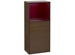 Villeroy und Boch Finion Seitenschrank F510HBGN 41,8x93,6x27cm, rechts, Regal oben Peony Matt, Walnut veneer