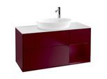 Villeroy und Boch Finion Waschtischunterschrank G951HBHB 120cm, Abdeckplatte white matt, Emotion, Regale Peony matt lacquer, Peony Matt