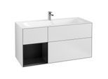 Villeroy und Boch Finion Waschtischunterschrank F060PDMT 119,6x59,1cm, Regal links Black matt lacquer, White matt lacquer