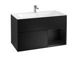 Villeroy und Boch Finion Waschtischunterschrank G040PDPD 99,6x59,1cm, Emotion, Regal rechts Black matt lacquer, Black matt lacquer