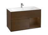 Villeroy und Boch Finion Waschtischunterschrank G040GNGN 99,6x59,1cm, Emotion, Regal rechts Walnut veneer, Walnut veneer