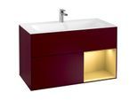 Villeroy und Boch Finion Waschtischunterschrank G040HFHB 99,6x59,1cm, Emotion, Regal rechts Gold matt, Peony Matt