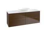 Villeroy und Boch Finion Waschtischunterschrank GA9100GN 160x60,3cm, Emotion, Abdeckplatte white matt, Walnut veneer