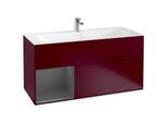 Villeroy und Boch Finion Waschtischunterschrank G060GKHB 119,6x59,1cm, Emotion, Regal links Anthracite matt, Peony Matt