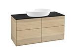 Villeroy und Boch Finion Waschtischunterschrank GA3200PC 120x60,3cm, Emotion, Abdeckplatte black matt, Oak Veneer